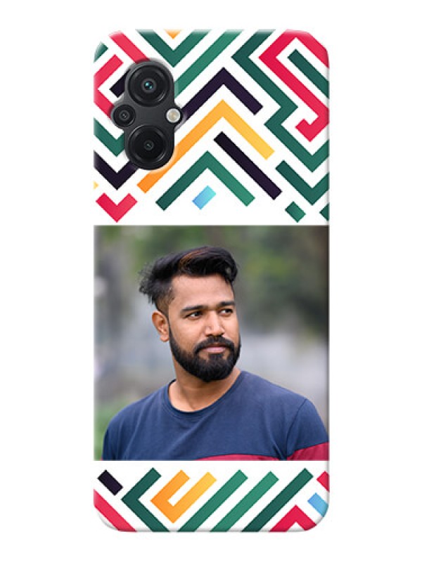 Custom Poco M5 Custom Mobile Case with Colorful Maze Pattern Design