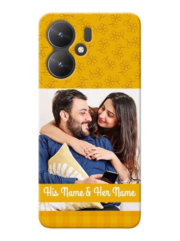 Custom Poco M6 5G mobile phone covers: Yellow Floral Design