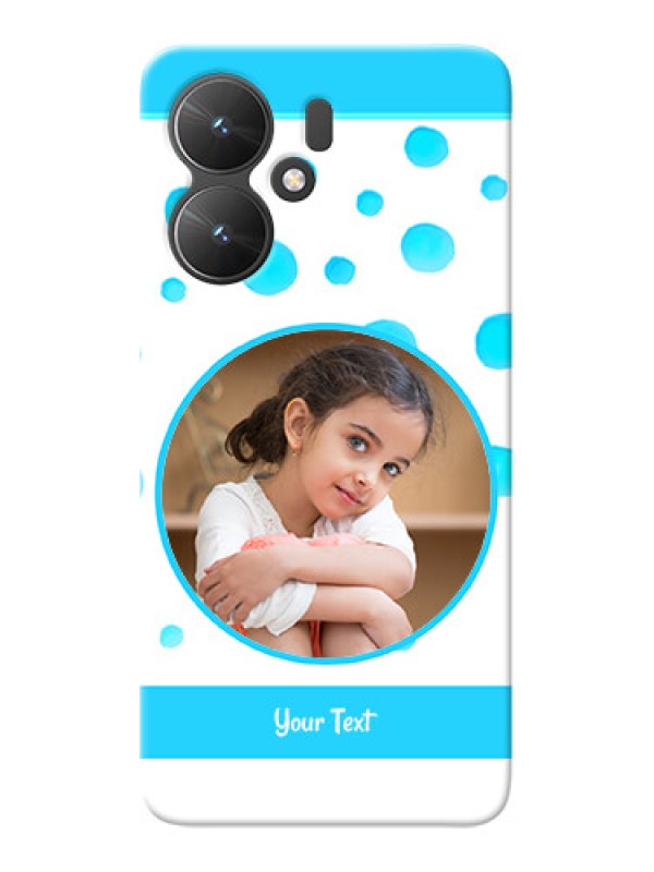 Custom Poco M6 5G Custom Phone Covers: Blue Bubbles Pattern Design