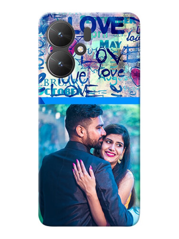 Custom Poco M6 5G Mobile Covers Online: Colorful Love Design
