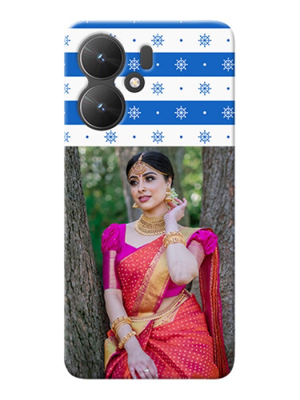 Custom Poco M6 5G custom mobile covers: Snow Pattern Design