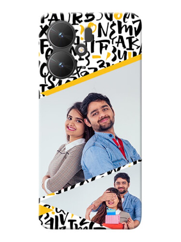 Custom Poco M6 5G Phone Back Covers: Letters Pattern Design