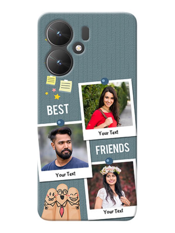 Custom Poco M6 5G Mobile Cases: Sticky Frames and Friendship Design