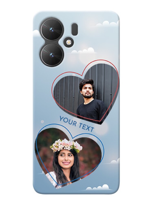 Custom Poco M6 5G Phone Cases: Blue Color Couple Design