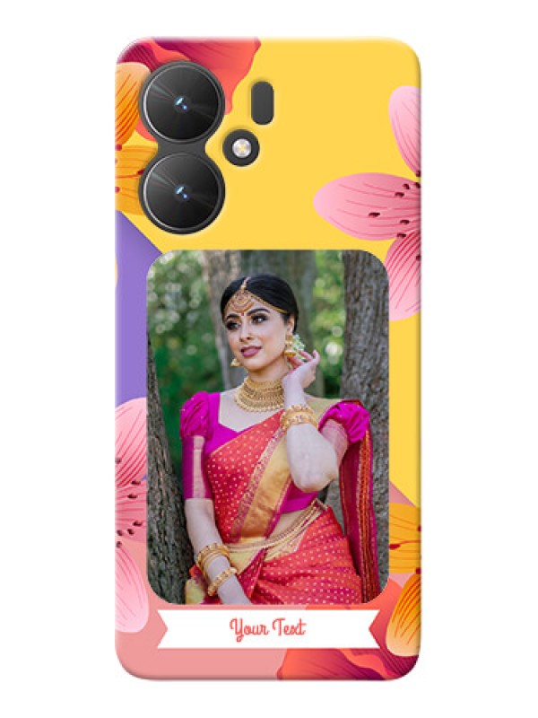 Custom Poco M6 5G Mobile Covers: 3 Image With Vintage Floral Design