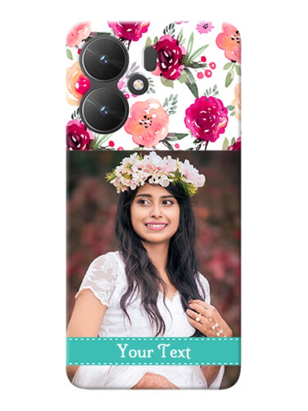 Custom Poco M6 5G Personalized Mobile Cases: Watercolor Floral Design