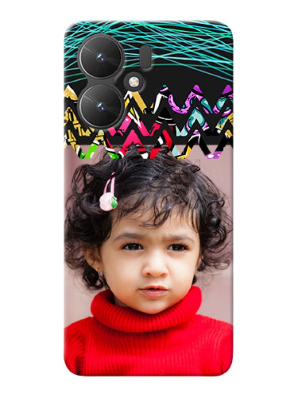 Custom Poco M6 5G personalized phone covers: Neon Abstract Design