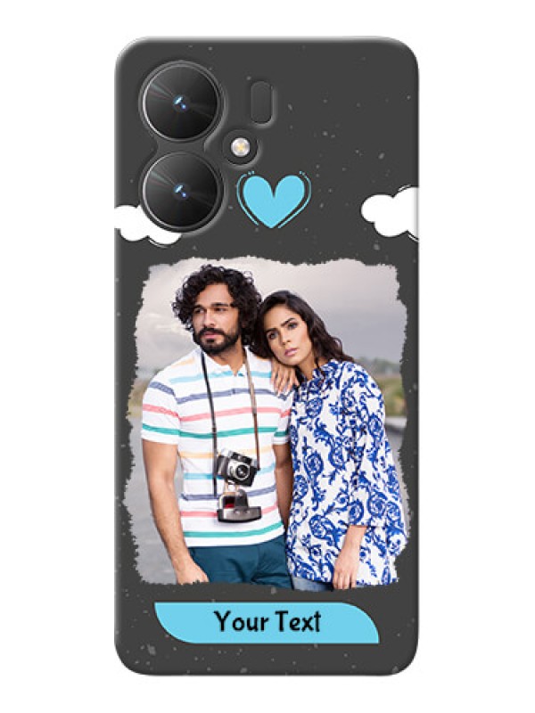 Custom Poco M6 5G Mobile Back Covers: splashes with love doodles Design