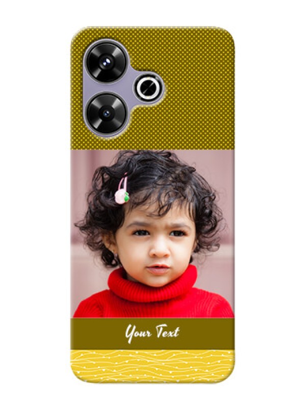 Custom Poco M6 Plus 5G custom mobile back covers: Simple Green Color Design