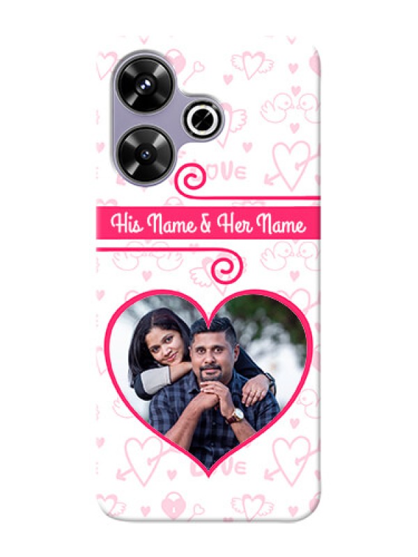 Custom Poco M6 Plus 5G Personalized Phone Cases: Heart Shape Love Design