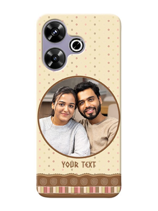 Custom Poco M6 Plus 5G Mobile Cases: Brown Dotted Mobile Case Design