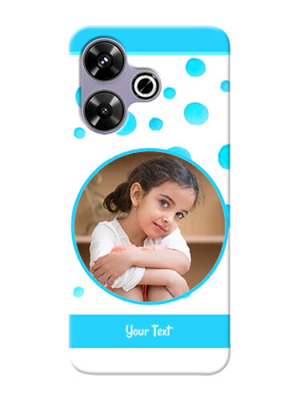 Custom Poco M6 Plus 5G Custom Phone Covers: Blue Bubbles Pattern Design