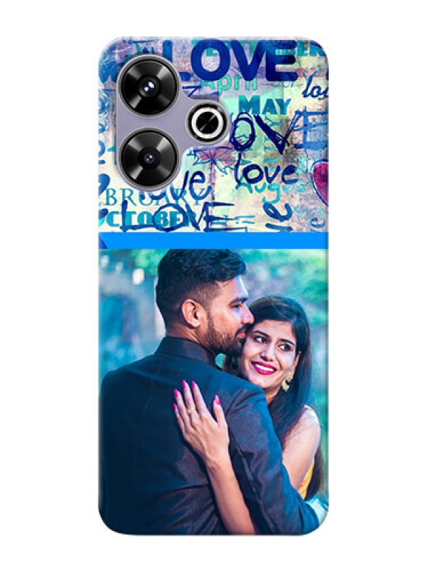 Custom Poco M6 Plus 5G Mobile Covers Online: Colorful Love Design