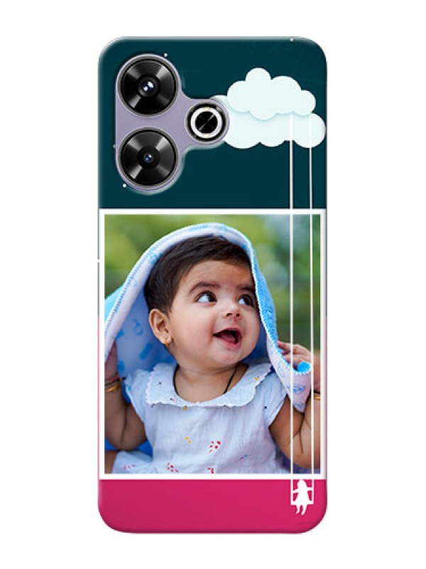 Custom Poco M6 Plus 5G custom phone covers: Cute Girl with Cloud Design