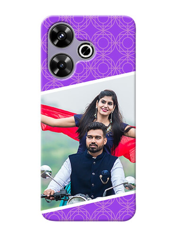 Custom Poco M6 Plus 5G mobile back covers online: violet Pattern Design