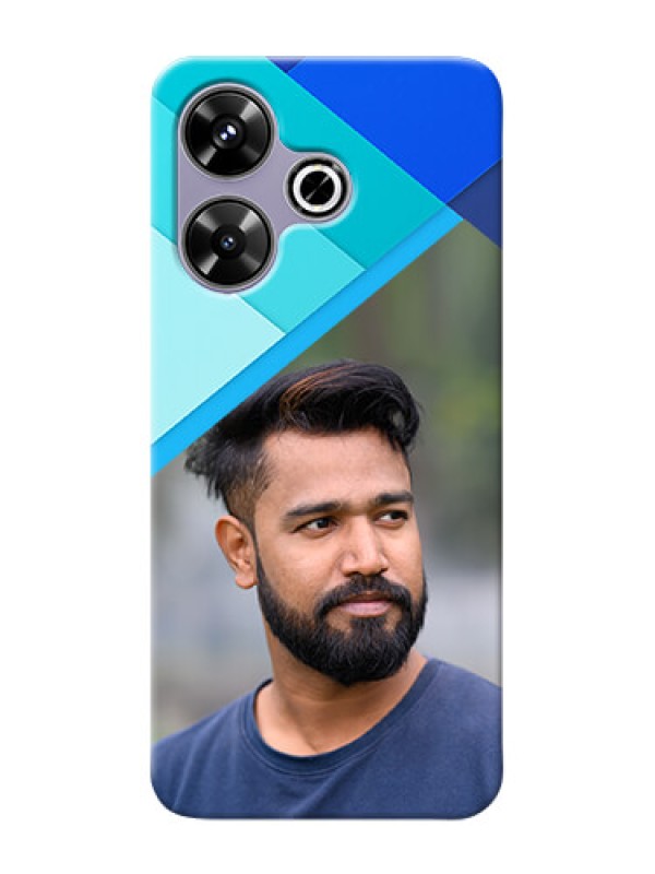 Custom Poco M6 Plus 5G Phone Cases Online: Blue Abstract Cover Design