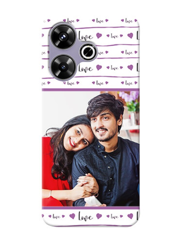 Custom Poco M6 Plus 5G Mobile Back Covers: Couples Heart Design