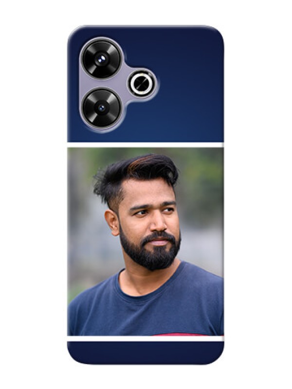 Custom Poco M6 Plus 5G Mobile Cases: Simple Royal Blue Design