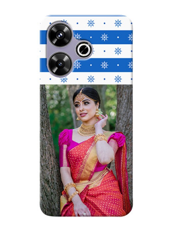 Custom Poco M6 Plus 5G custom mobile covers: Snow Pattern Design