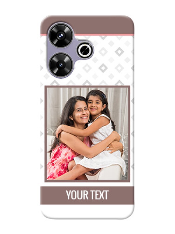 Custom Poco M6 Plus 5G custom back covers: Simple Diamond Design