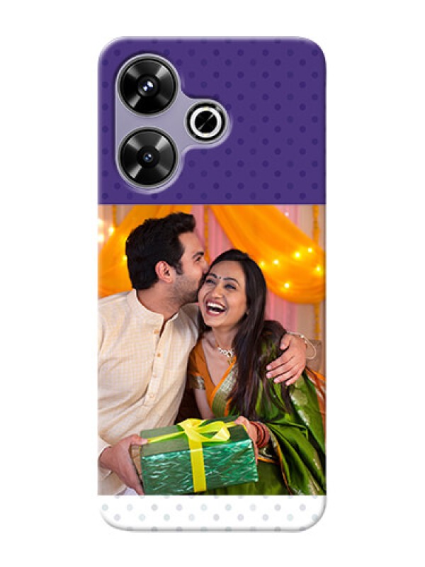 Custom Poco M6 Plus 5G mobile phone cases: Violet Pattern Design