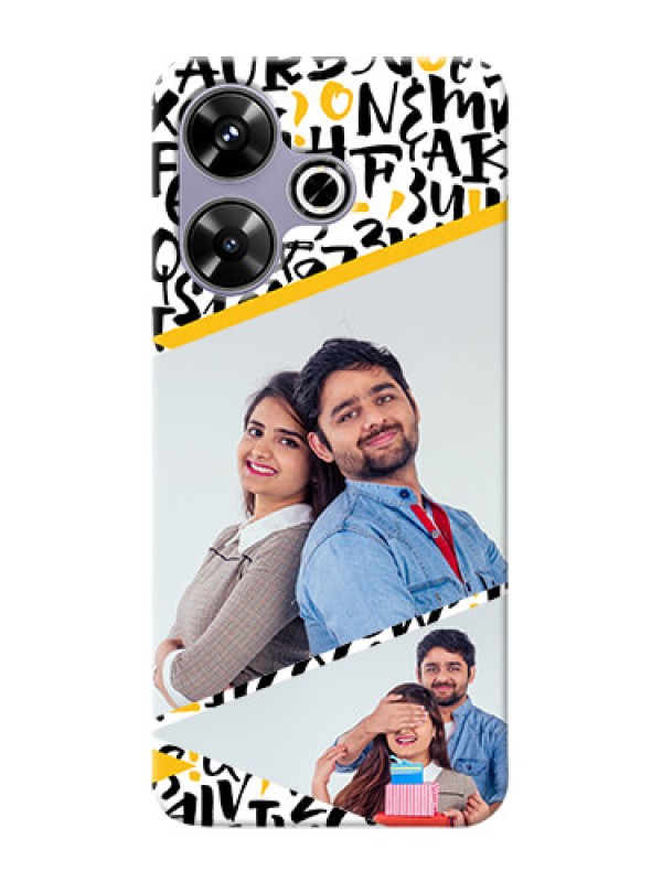 Custom Poco M6 Plus 5G Phone Back Covers: Letters Pattern Design