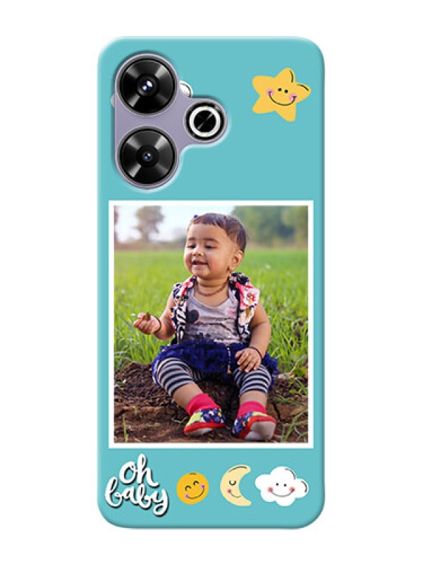 Custom Poco M6 Plus 5G Personalised Phone Cases: Smiley Kids Stars Design