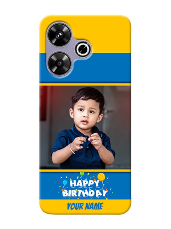 Custom Poco M6 Plus 5G Mobile Back Covers Online: Birthday Wishes Design