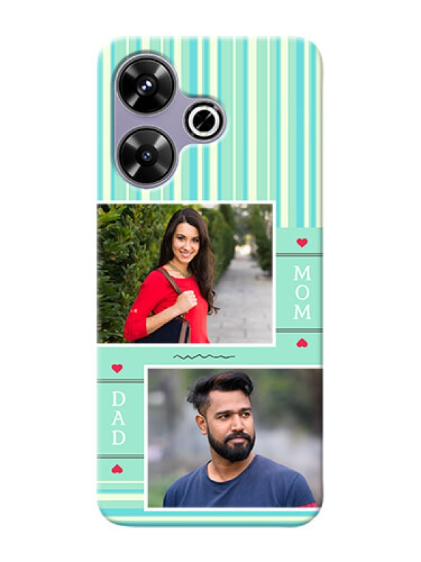 Custom Poco M6 Plus 5G custom mobile phone covers: Mom And Dad Pic Design