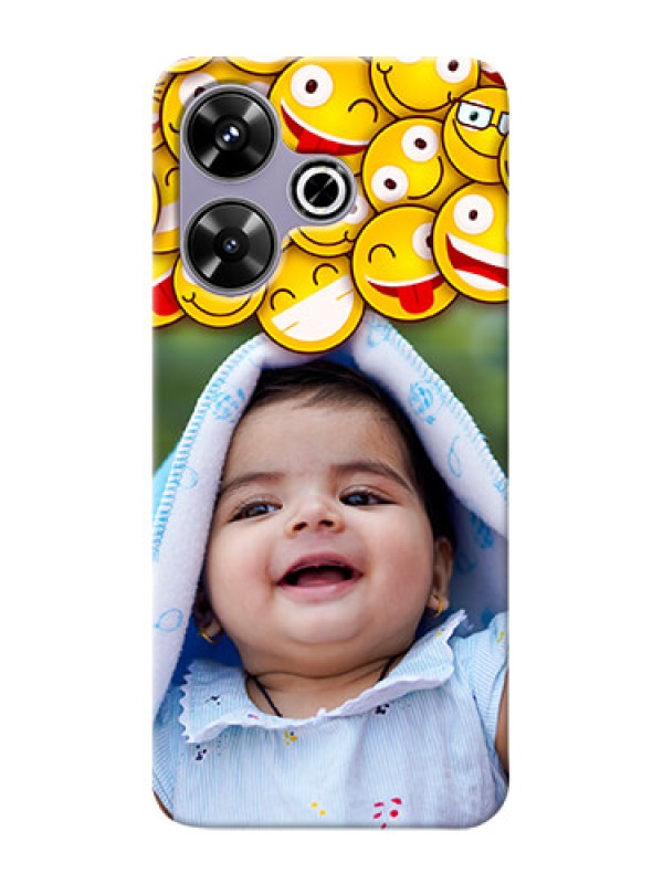 Custom Poco M6 Plus 5G Custom Phone Cases with Smiley Emoji Design