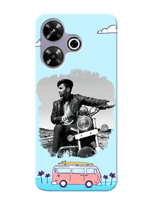 Custom Poco M6 Plus 5G Mobile Covers Online: Travel And Adventure Design