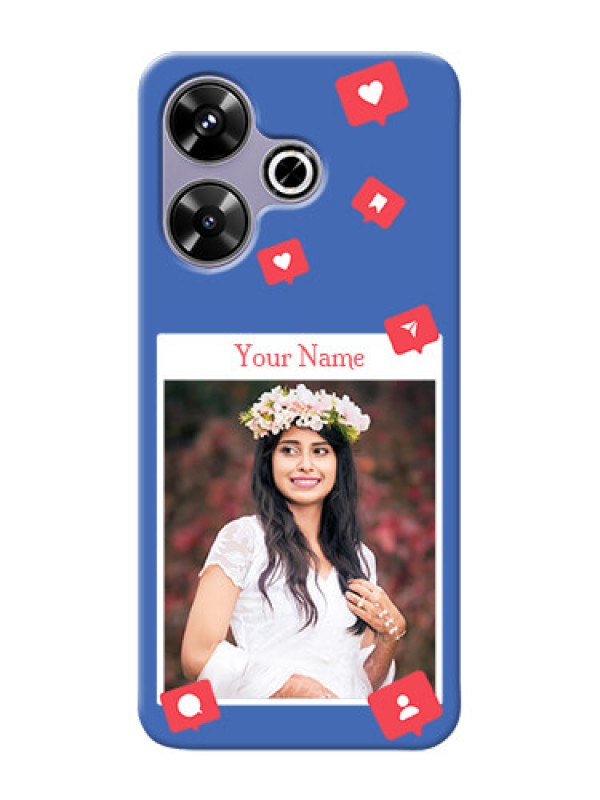 Custom Poco M6 Plus 5G Custom Phone Case with Like Share And Comment Design