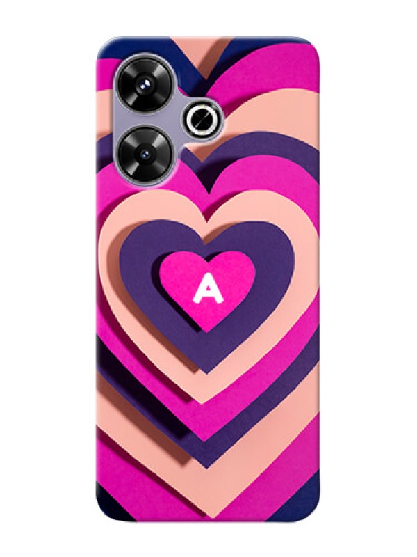 Custom Poco M6 Plus 5G Custom Mobile Case with Cute Heart Pattern Design