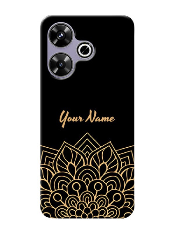 Custom Poco M6 Plus 5G Custom Phone Case with Golden mandala Design