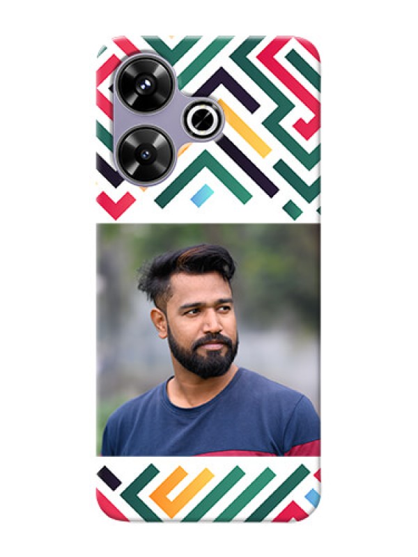 Custom Poco M6 Plus 5G Personalized Phone Case with Colorful Maze Pattern Design