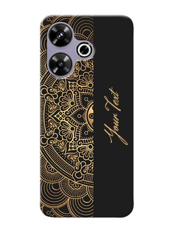 Custom Poco M6 Plus 5G Photo Printing on Case with Mandala art with custom text Design