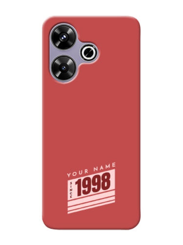 Custom Poco M6 Plus 5G Custom Phone Case with Red custom year of birth Design