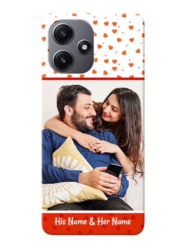 Custom Poco M6 Pro 5G Phone Back Covers: Orange Love Symbol Design