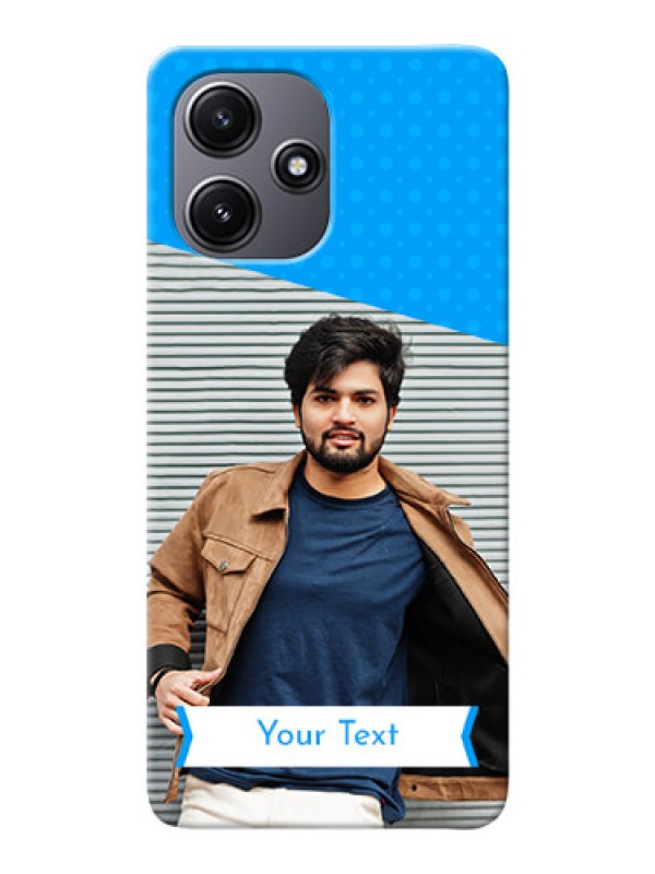 Custom Poco M6 Pro 5G Personalized Mobile Covers: Simple Blue Color Dotted Design