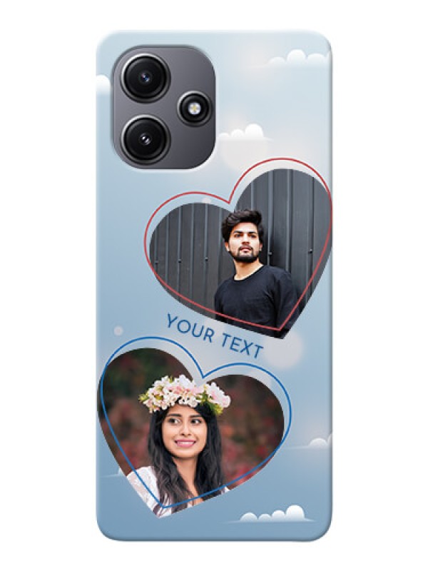Custom Poco M6 Pro 5G Phone Cases: Blue Color Couple Design