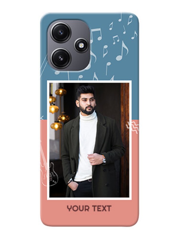 Custom Poco M6 Pro 5G Phone Back Covers with Color Musical Note Design