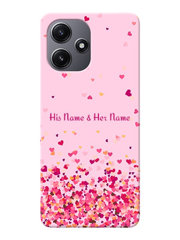 Custom Poco M6 Pro 5G Photo Printing on Case with Floating Hearts Design