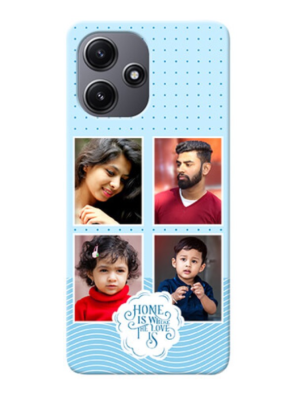 Custom Poco M6 Pro 5G Custom Phone Case with Cute love quote with 4 pic upload Design