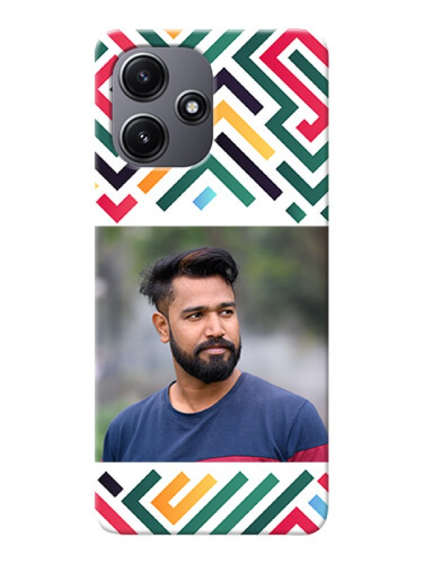 Custom Poco M6 Pro 5G Personalized Phone Case with Colorful Maze Pattern Design