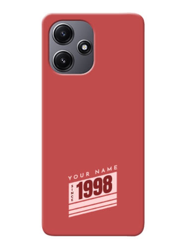 Custom Poco M6 Pro 5G Custom Phone Case with Red custom year of birth Design