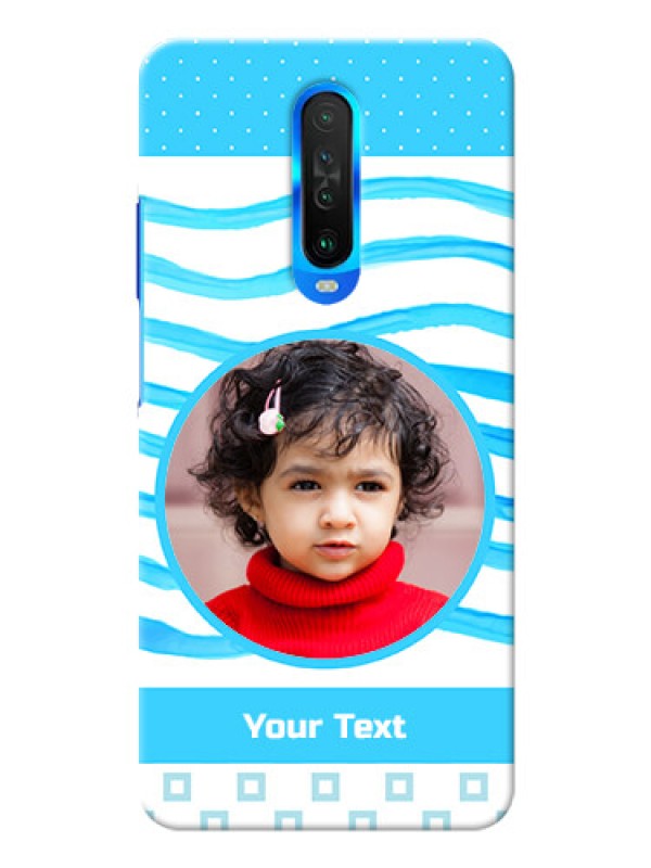Custom Poco X2 phone back covers: Simple Blue Case Design