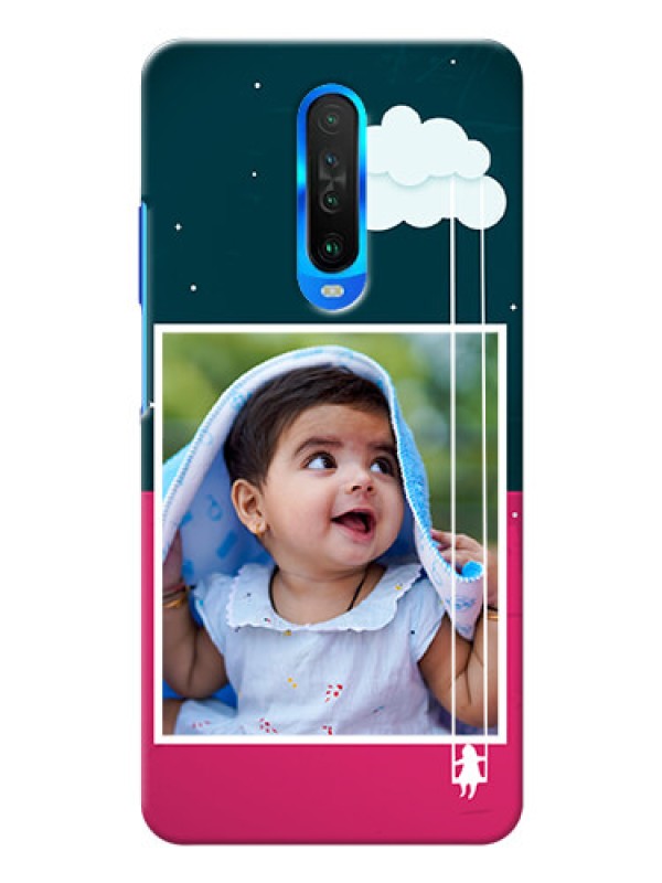 Custom Poco X2 custom phone covers: Cute Girl with Cloud Design