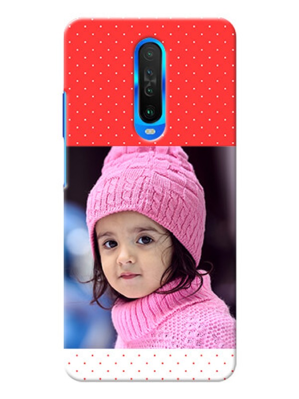 Custom Poco X2 personalised phone covers: Red Pattern Design