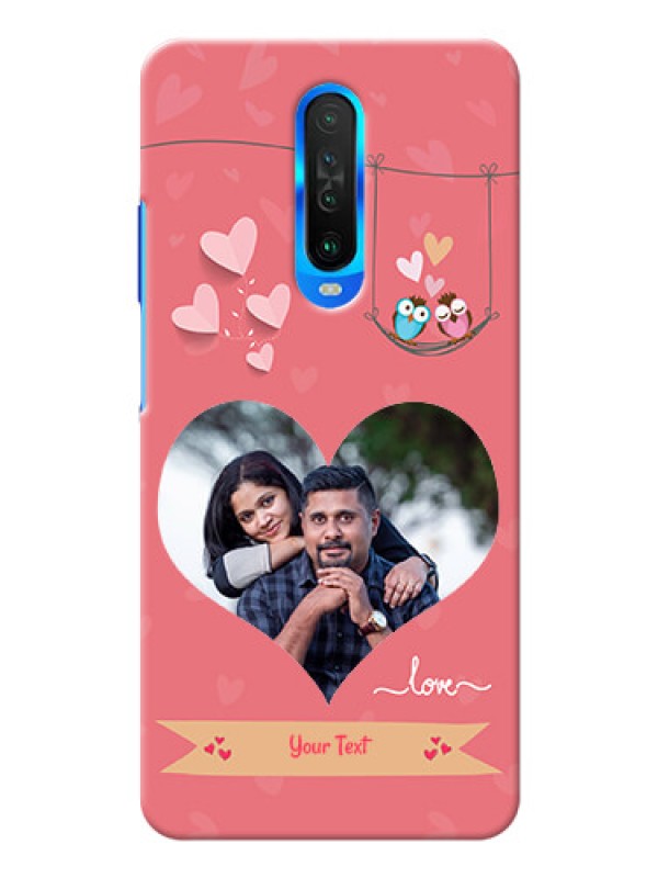 Custom Poco X2 custom phone covers: Peach Color Love Design 