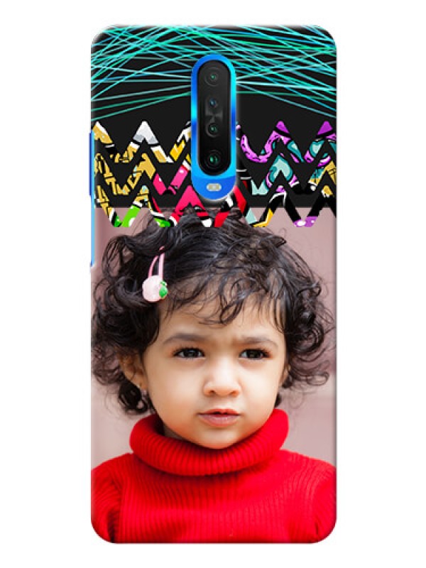 Custom Poco X2 personalized phone covers: Neon Abstract Design